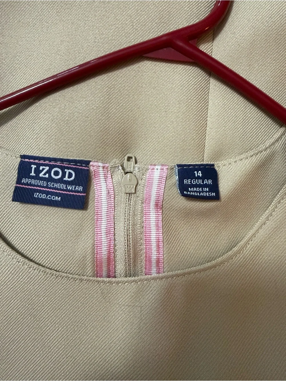 Izod Tan Approved School Uniform Jumper Dress NWOT Girls Size 14